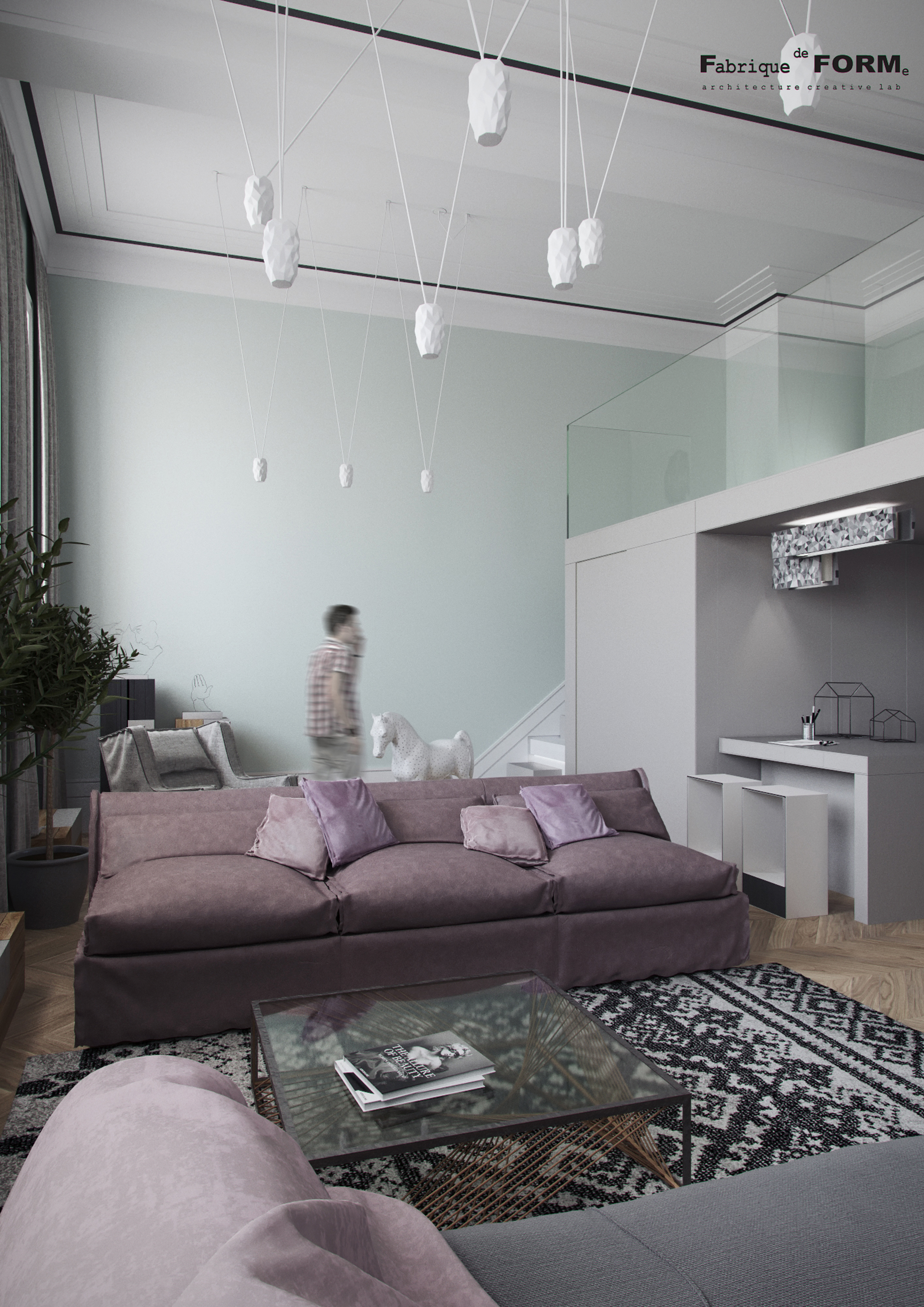 Living room + kitchen